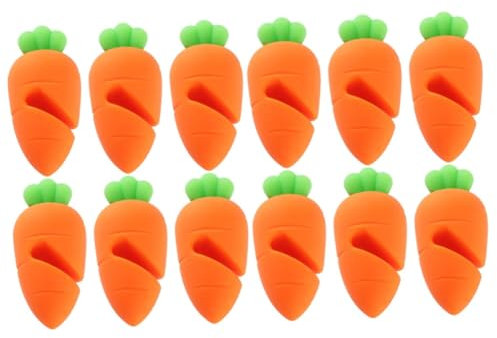 OKUMEYR 12 STK Überlaufschutz für Topfdeckel Cartoon auslaufsicher Suppentopfdeckelheber topfdeckelhalter Pot lid Holder Auslaufstopper für zu Hause Auslaufsichere Heber für Karotten