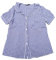 Allegra K Chemise à carreaux vichy pour femme, haut à carreaux pour femme, col volant, manches courtes, noir foncé, XL