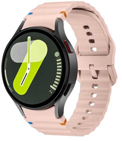 HUZU Correa Compatible con Samsung Galaxy Watch 7/7 LTE/4/4 Classic 40MM 44MM, 20MM Silicona Correas de Repuesto Deportiva Correa Compatible con Samsung Galaxy Watch 6/6 Classic 43MM 47MM/Watch 5