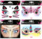 ALEGRE Einhorn Gesichtstattoo Karneval,4 Blätter Katzen Tattoo Gesicht,Elf Face Art Sticker,Einhorn Temporäre Tattoos,Gesichtstattoo Katze Face Sticker,Elf Schminke Glitzer Aufkleber für Motto Party