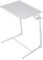 T-LOVENDO.ES Mesa Plegable Auxiliar pequeña portátil con Altura Ajustable Comedor. Ideal Escritorio Ordenador Sofa Cama o Cocina. con Posavasos. 3 ángulos, 6 Alturas. Blanca.