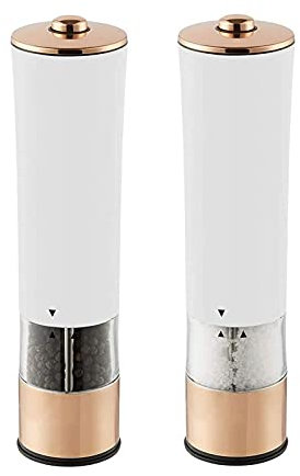 YREAJZVS Electric Pepper Grinder, 2Pcs Automatic Salt and Pepper Grinders Set Adjustable Spice Mills Peppercorn Grinder Battery Operated for Kitchen