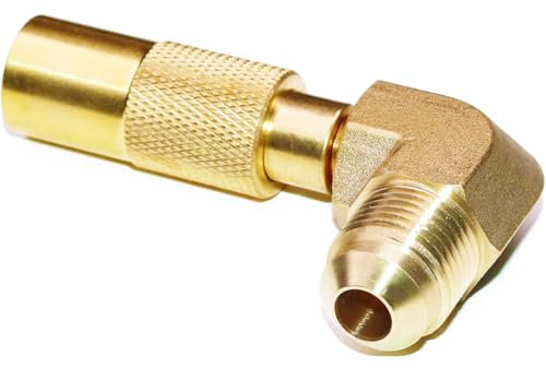 MTQY Adaptateur coudé en laiton pour gaz propane - Pièce de rechange pour barbecue de camping de table de 43,2 et 55,9 cm