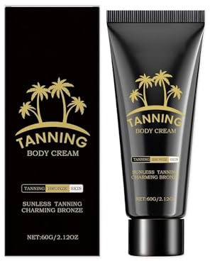 Körpermilch, Selbstbräunend, Body Lotion, Pflegelotion mit sanftem Bräunungseffekt ohne Streifen, feuchtigkeitsspendende Körpercreme mit Ginkgo-Extrakt und Traubenkernöl (1pc)