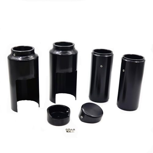 Aluminum Motorcycle Fork Cover Set Upper and Lower Fork Covers Tube Guards for Harley Softail Breakout FXBR FXBRS 2018-2021 Black