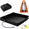 AVCXEC Base doccia pieghevole, 104 x 104 x 13 cm, portatile, da campeggio, con tubo di scarico, impermeabile, grande piatto doccia pieghevole, ad alta capacità, per campeggio, spiaggia e interni