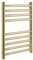 Manissa Boston Brushed Brass Heated Towel Rail 400mm W x 600mm H Central Heating Bathroom Towel Radiator