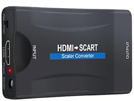 HBFQMDJLX HDMI to SCART Converter, 1080p HD Resolution, NTSC PAL Compatible, Plug and Play,Applicable to PS3/ Set-top Box/DVD/TV