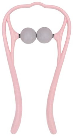 Nackenmassagegerät mit zwei Triggerpunkten, Shiatsu-Nackenmassagegerät, ergonomischer Griff, Tiefengewebe-Nacken-Schultermassagegerät für Zuhause, Büro und Reisen, tragbares