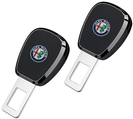ZGNBKLS Prolunga Cintura Sicurezza Auto per Alfa Romeo Giulia Stelvio, Fibbia di Regolazione della Cintura di Sicurezza,A