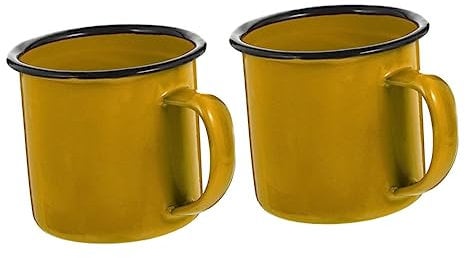 CLISPEED Tazze Da Latte Vintage 2 Pezzi Tazza Da Multifunzione in Acciaio Leggera e Infrangibile Accessorio Casa Per Tè e Bevande Calde