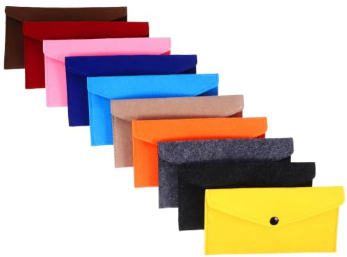 LRXIYODE Filz Aufbewahrungsbeutel mit Druckknopf Klein, 10 Stück | Filztaschen Klein, für Handy und Ladekabel, Reise und Alltag, Kompakt und Vielseitig