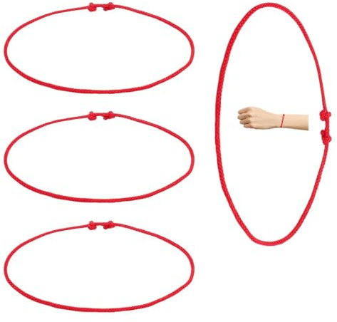 HENGBIRD Rotes Armband 4pcs Set – rotes armband kabbala armbands – Verstellbares roter faden armbands kabbalah armbandes rot damen für Männer Frauen Kinder, Glücks- & Schutzsymbol Geschenk