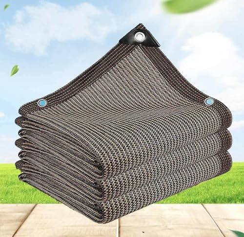 Voile d'ombrage rectangulaire 4 x 6 m, marron, protection solaire, auvent, toile d'ombrage imperméable pour terrasse extérieure 6 x 7 m, idéale pour le jardin, la terrasse et le bord de la piscine