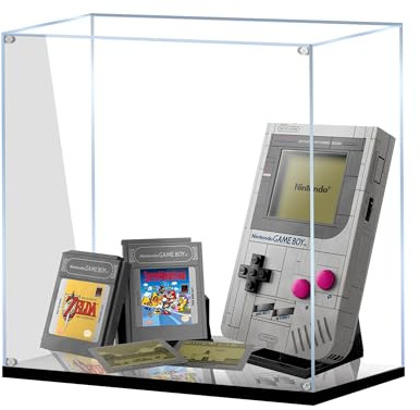 Vitrine en acrylique pour le set de construction de console de jeu Lego 72046 Game Boy, boîte transparente anti-poussière - Vitrine d'exposition uniquement, boîte d'exposition compatible avec Lego