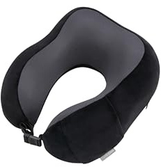 Samsonite TA Revolution – Ergonomisches Memory Foam Nackenkissen, Reisekissen für Flugzeug, Auto & Reisen, Schwarz