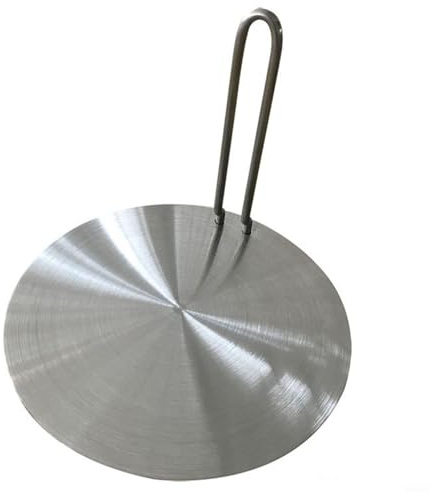 Plaque d'adaptation pour plaques de cuisson à induction avec poignée amovible pour permettre l'utilisation de casseroles et poêles ordinaires sans remplacement (A)
