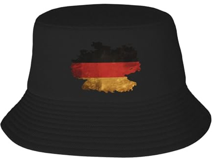 Deutschland Nationalflagge Unisex Fashion Anglerhut Sommer Outdoor Fischerhut Für Jugendliche Und Erwachsene