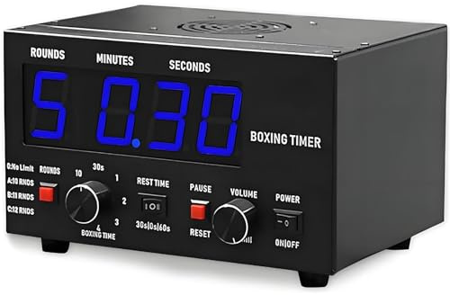 QuinteZhenTially Temporizador Entrenamiento Muay Thai Boxeo,Mini Temporizador Intervalos Boxeo,Temporizador Gimnasia Profesionalcon Pantalla Led,para Entrenamientos Eficaces Blue