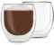 Duos by Feelino Vasos jumbo 410 ml de doble pared, vasos de capuchino, vasos térmicos, set con efecto flotante, también para latte macchiato, té, cócteles, hielo, agua, zumos, refrescos, postres, etc.