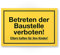 Komma Security Baustellen Schild Betreten der Baustelle verboten - Eltern haften ihre Kinder Hinweisschild Baustellenzaun Verbotsschild Warnhinweis - unbefugten Betreten verboten