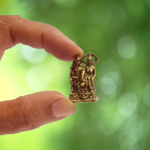 Purpledip Rare Miniature Statue Lord Shiva Family (Mahadev, Parvati & Ganesha): Unique Collectible Gift (11166)