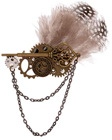 BLESSUME Vintage Retro-Legierung Brosche Steampunk viktorianischen Brosche (H)
