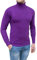 Evoga Maglione Dolcevita Uomo Viola Slim Fit Maglia Pullover Casual (L, Viola)