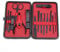 TOPWAY Nail Clippers Manicure Pedicure Professional Grooming Kit for Agnail, Cuticle, Callus, Dead Skin, Blackhead, Acne, Ingrown Hair, Ear, Eyebrow Care Travel Set 15pcs Red + Alcohol Pads + Case