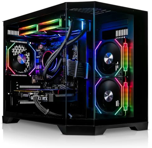 ADMI Gaming PC - AMD Ryzen 7 5700X - AIO Liquid Cooler - RTX 4060 8GB GDDR6-32GB RAM 3200MHz DDR4-1TB NVME SSD - Mars ARGB Panoramic Case (Black) - WiFi - Windows 11