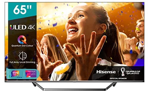 Hisense 65U71QF Smart TV ULED Ultra HD 4K 65, Quantum Dot, Dolby Vision HDR, HDR10+, Dolby Atmos, Full Array Local Dimming, con Alexa integrata, Tuner DVB-T2/S2 HEVC Main10 [Esclusiva Amazon - 2020]