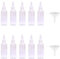 NA 10 Pieces 100ml Squeeze Bottle Dispenser Clear Squeeze Condiment Bottles for Ketchup Mustard BBQ Sauce Chilli Sauce and Olive Oil Mini Empty Bottle with 2Pcs Mini Funnels