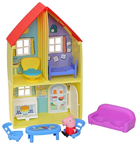 Peppa Pig Peppa’s Adventures Peppa’s Family House Playset Preschool Toy, Includes Figure and 6 Accessories