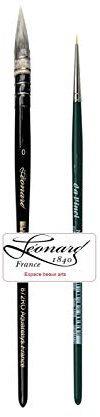 Pinceau Leonard lavis Aquarellys, série 872 RO. Vegans. NO° 0 + 1 pièce Mini Da Vinci Nova-Synthetik 1570