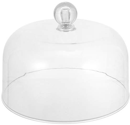 DOITOOL Tortenständer Abdeckung Desssert Display Abdeckung Kuchen Ständer Schokolade Cupcake Candy Snack Display Teller Transparent Kunststoff Glocke Kuppel 13 cm