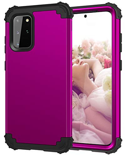 Yrzper Hülle für Galaxy S20 Plus 3 in 1 PC+TPU 360 Grad Voll Schutz Full Body Bumper Handy-Hülle Case Back Cover für Galaxy S20 Plus (Dunkelviolett, Galaxy S20 Plus)