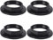 DiCUNO E14 Schraubring für Lampenfassung, hitzebeständige Gewinde Ring für Lampenschirm oder Glasschirm, 28MM, Schwarz Lampenhalter aus Kunststoff, 4er Set
