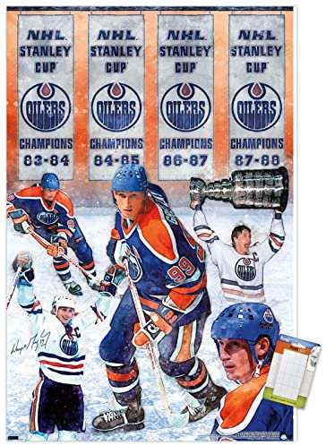 Unbekannt Trends International Wayne Gretzky Wandposter, Papier, Premium Poster & Mount Bundle, 14.72 x 22.38