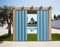 SK Studio 1 Stück Outdoor Vorhänge Aussenvorhang Garten Verdunkelung Outdoor Gardinen Blickdicht Winddicht Wasserabweisend Sichtschutz Sonnenschutz UVschutz Hellblau, 132x213cm(B x H)