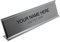 Badgemaster Custom Personalised Engraved Gold Aluminium Office Home Desk Name Plaque Decorated Silver Front Plate Bespoke Modern Gift Teacher Graduate Manager Assistant Executive