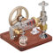 Cryfokt Stirling Engine Motor Model, Adjustable Speed Engine Model, Micro Generator Model with Vertical Flywheel, Hot Air External Combustion Engine for Kids Adults Learning