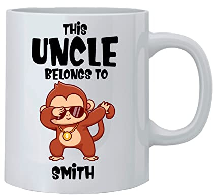 Gift Hub - Printed Maniacs Personalised Mug Or Can Be The First Fathers Day Mug - Cute Grandad Mug Great Gift for Grandad Christmas - Birthday - New Born - This Uncle Belongs to