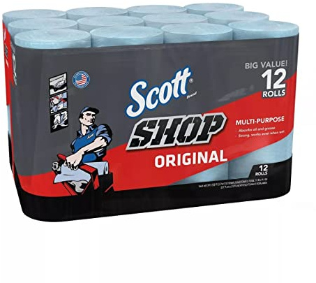 Scott Shop Towels (55 Sheets/Roll, 12 Rolls)