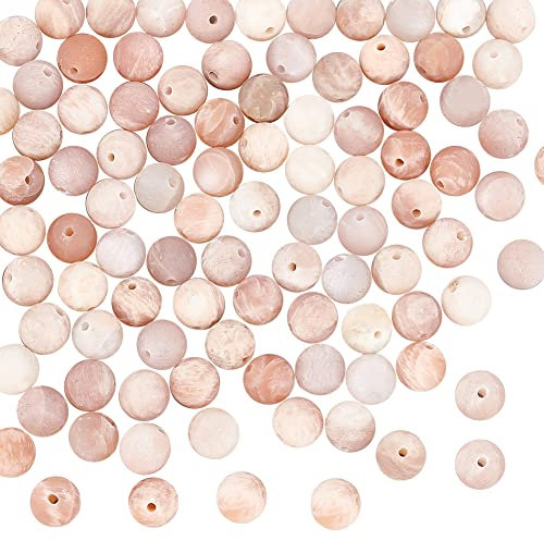 OLYCRAFT 100 Stück Runde Natürliche Sonnensteinperlen 6mm Runde Glatte Edelsteinperlen Lose Perlen Für Schmuck Armband Halskette Ohrring Basteln