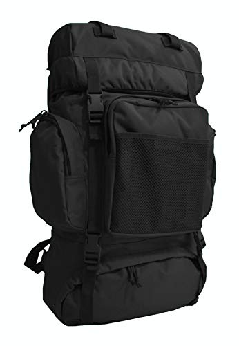 Desert Hawk Tactical BW Bundeswehr Commando Kampf Rucksack Trakking Wander Rucksack 55 L Molle (Schwarz)