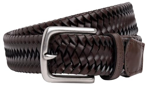 Hackett London Herren Plait Lthr Belt Gürtel, Brown (Brown), L