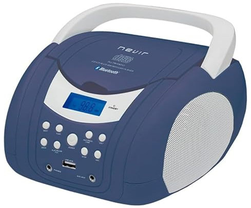 Nevir Radio CD NVR-483UB Azul Blanco Bluetooth