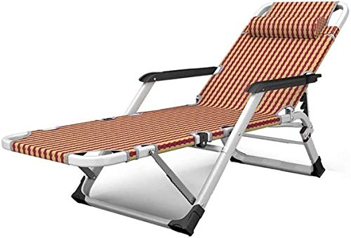 Leichte Sonnenliege, zusammenklappbar, Strandstuhl, Gartenliege, Büro, Esszimmer, Bett, Balkon, Liegestuhl, Strand, Camping, Sonnenliege, Sofa, tragbarer Stuhl, Stuhl, Belastung 200 kg (Farbe: D)