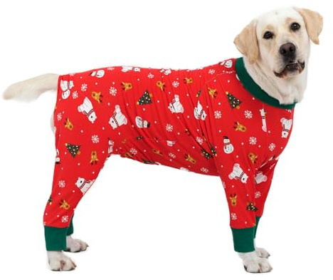 BT Bear Hundebekleidung für große Hunde, elastisches Haustier-Einteiler-Kleid schützt Gelenke, haarfrei, lecksicher, Wundschutz Haustier-Pyjamas PJS Hunde-Overall für mittelgroße bis große Hunde (XL