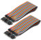 sourcing map 2.0MM(2P) Female to 2.54MM(1P) Male Breadboard Jumper Wire 2.54MM Pitch Ribbon Cable 30cm Long Electronics Breadboard Ribbon Cables for Breadboard Electronic Projects Pack of 2
